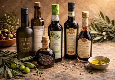 Premium Olivenöle in Flaschen